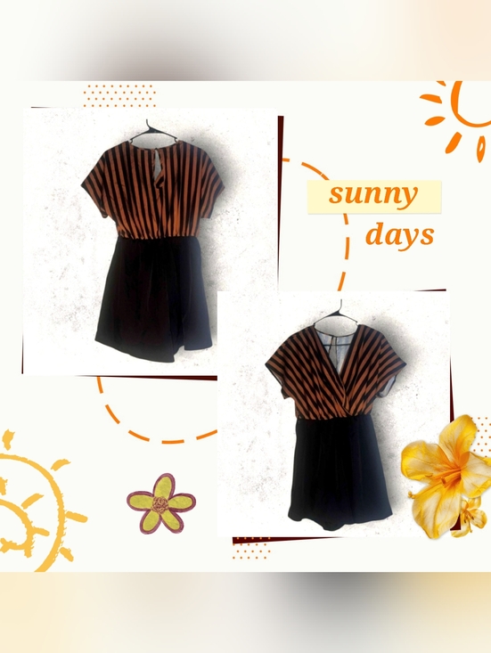 SHEIN Pants - Shein Black & Briwn Romper